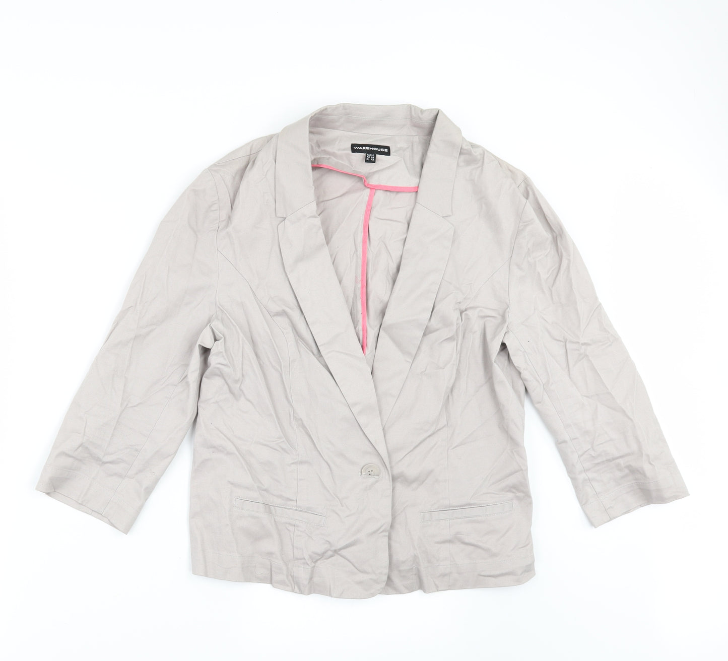 Warehouse Womens Beige   Jacket  Size 16