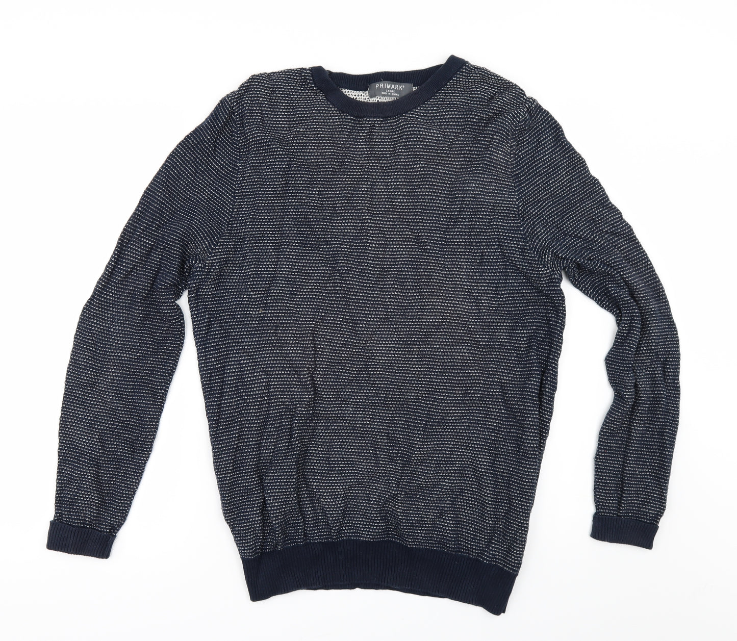 Primark` Mens Black   Pullover Jumper Size L