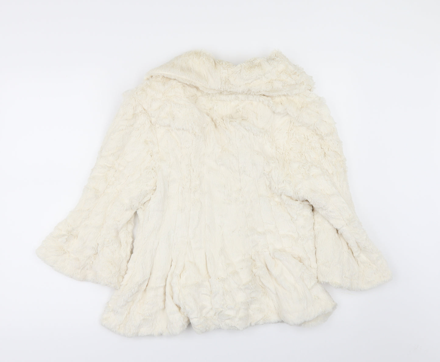 Solitaire Womens Ivory   Jacket  Size S  - FAUX FUR