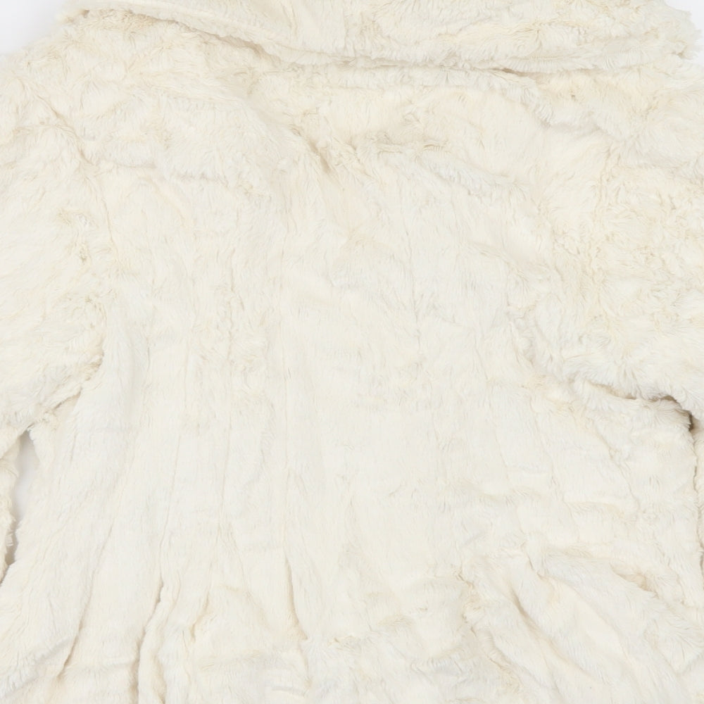 Solitaire Womens Ivory   Jacket  Size S  - FAUX FUR