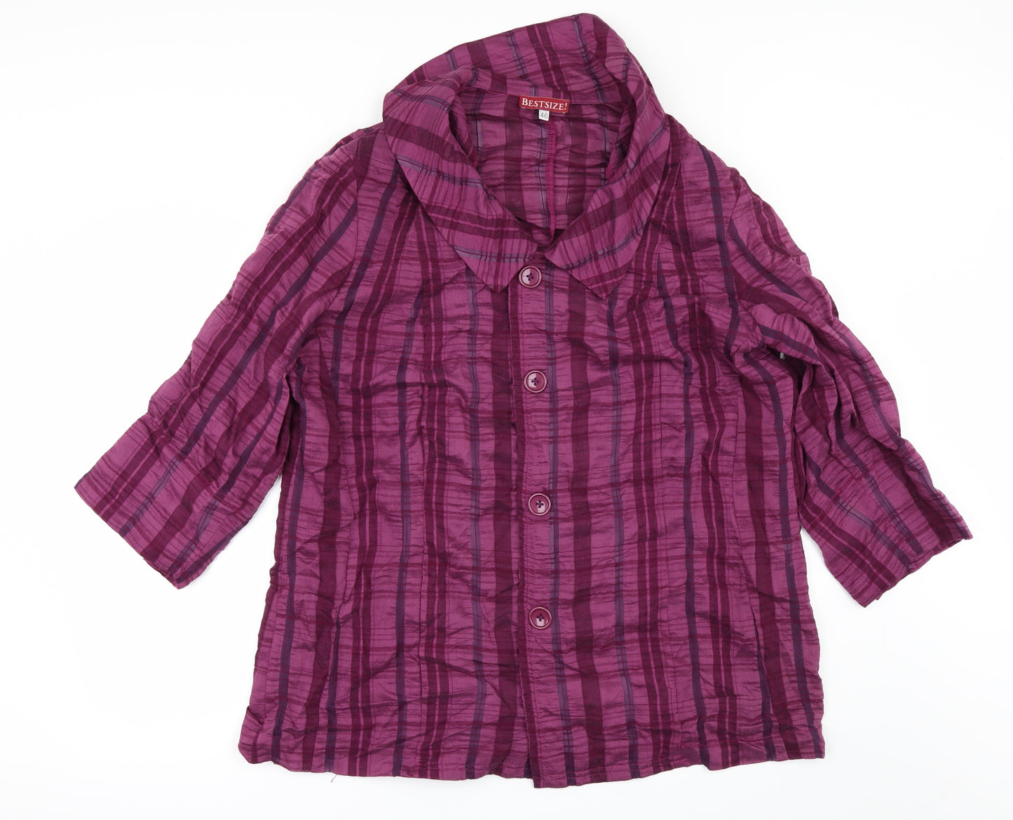 bestsize Womens Purple Striped  Jacket  Size 46