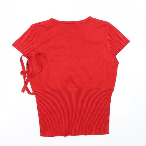 AMARANTO Womens Red   Pullover Jumper Size 14