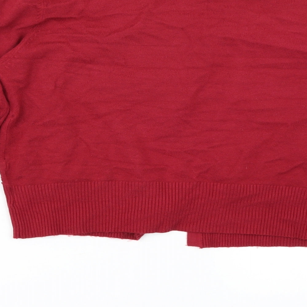 Roman Womens Red   Cape Jumper Size 10  - Sequin Sparkle