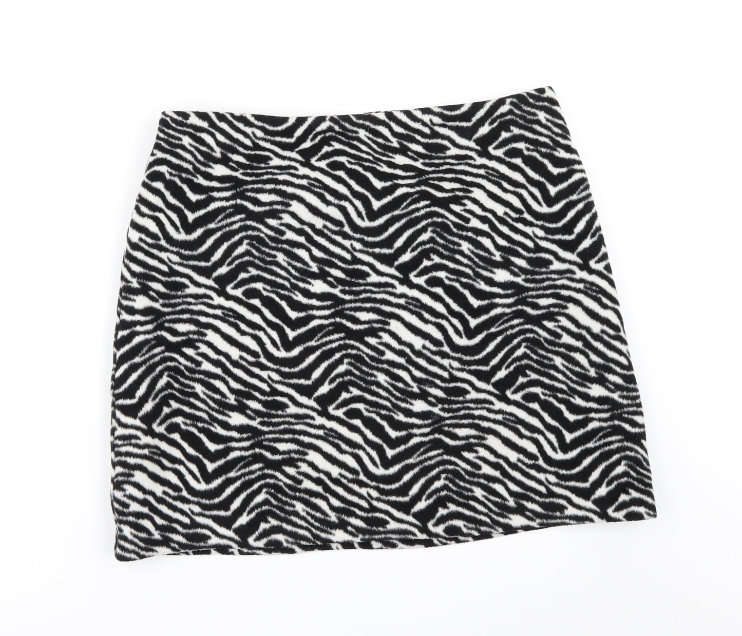 TU Womens Black Animal Print  Mini Skirt Size 14
