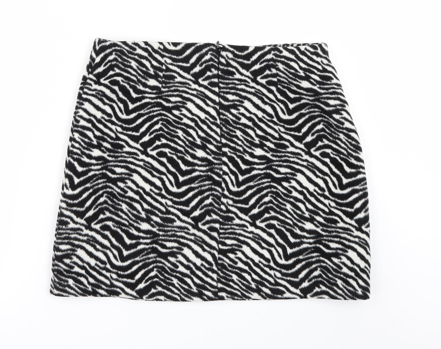TU Womens Black Animal Print  Mini Skirt Size 14