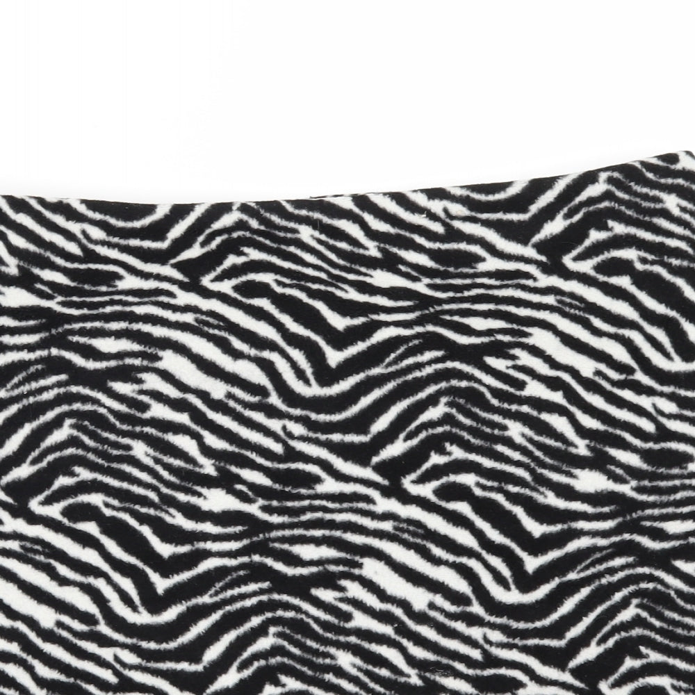 TU Womens Black Animal Print  Mini Skirt Size 14