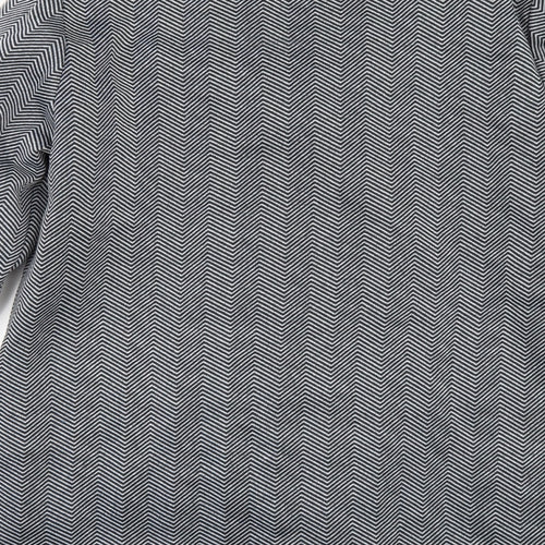 Anne De Lancay Womens Grey Herringbone  Jacket  Size M