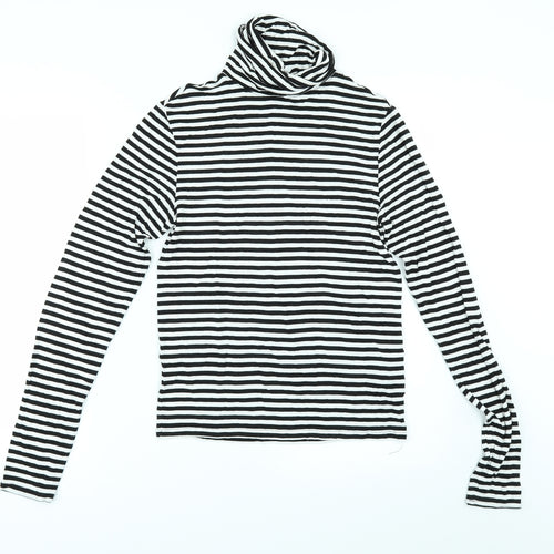 Divided by H&M Womens Black Striped  Pullover Jumper Size M