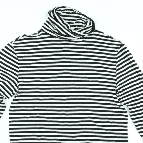 Divided by H&M Womens Black Striped  Pullover Jumper Size M
