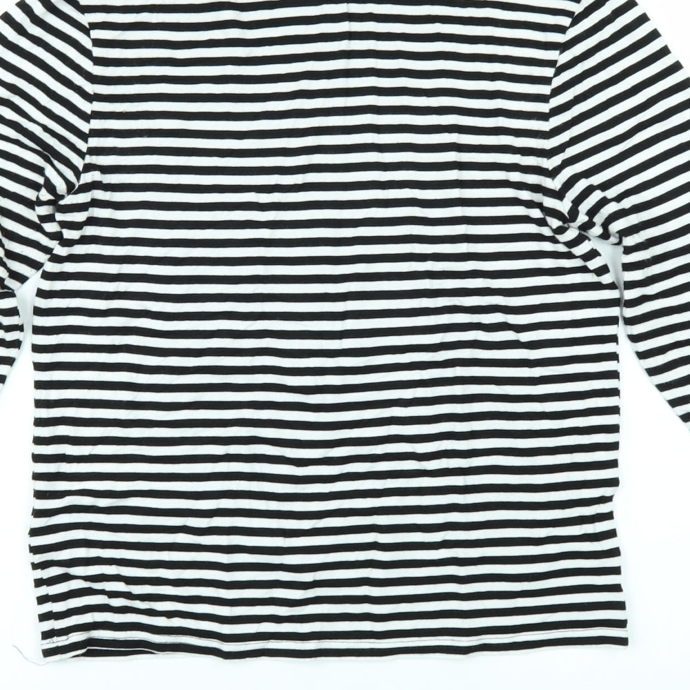Divided by H&M Womens Black Striped  Pullover Jumper Size M
