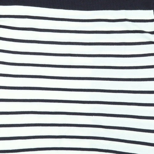 Per Una Womens Blue Striped  Pullover Jumper Size 14