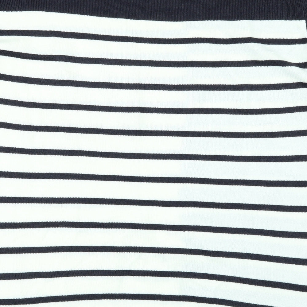Per Una Womens Blue Striped  Pullover Jumper Size 14