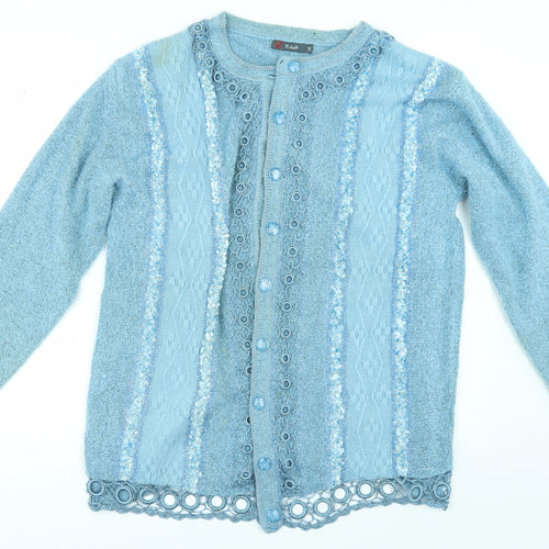 R&DH Womens Blue   Cardigan Jumper Size M