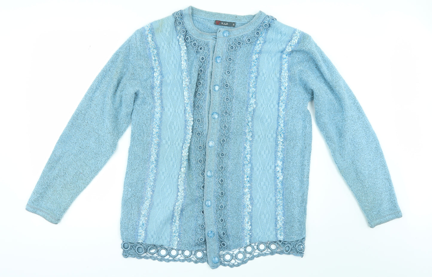 R&DH Womens Blue   Cardigan Jumper Size M