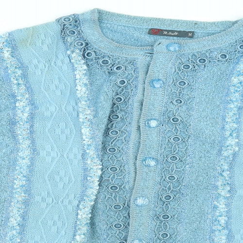 R&DH Womens Blue   Cardigan Jumper Size M