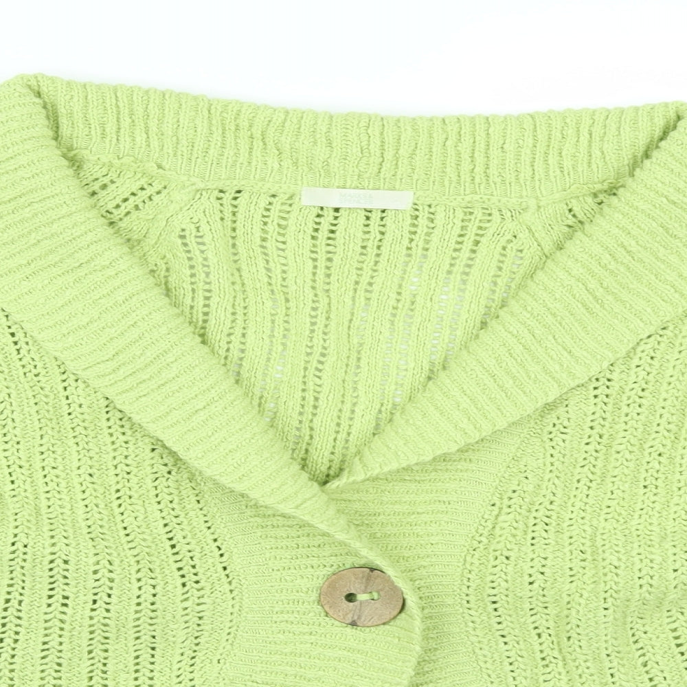 Marks and Spencer Womens Green   Cardigan Jumper Size 14