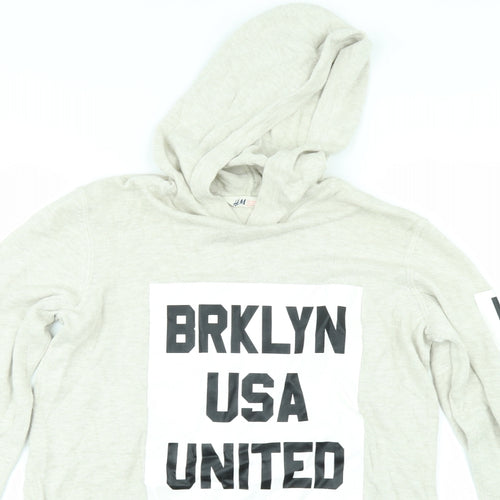H&M Girls Beige   Pullover Hoodie Size 13-14 Years