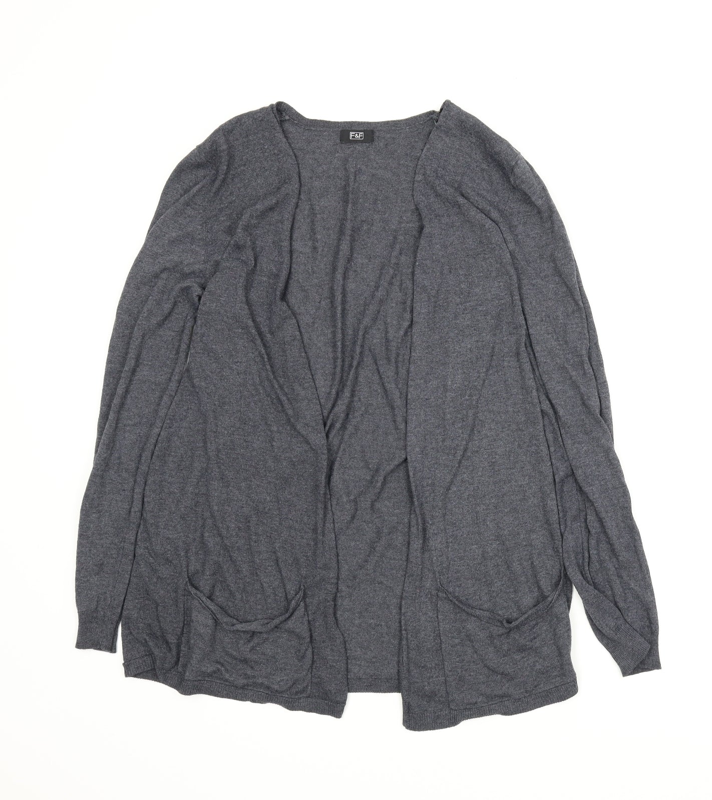 F&F Womens Grey   Cardigan Jumper Size 16