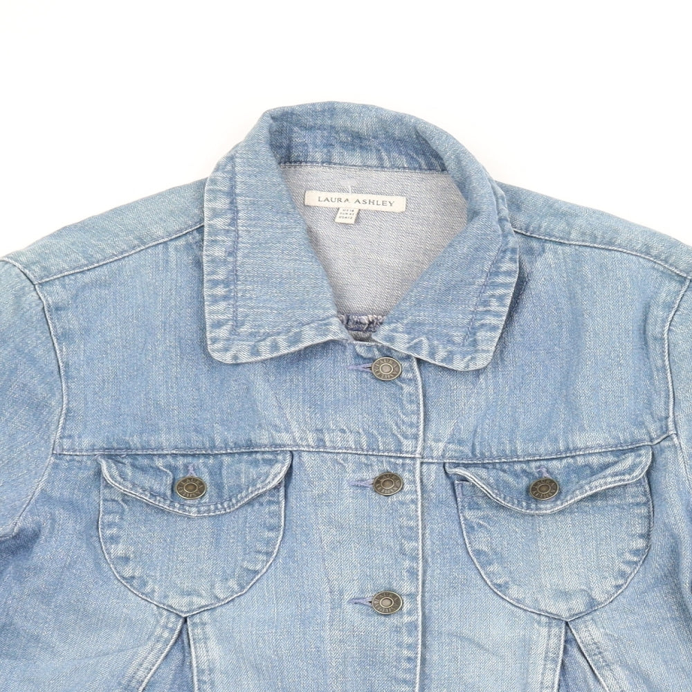 Laura Ashley Womens Blue  Denim Jacket  Size 16
