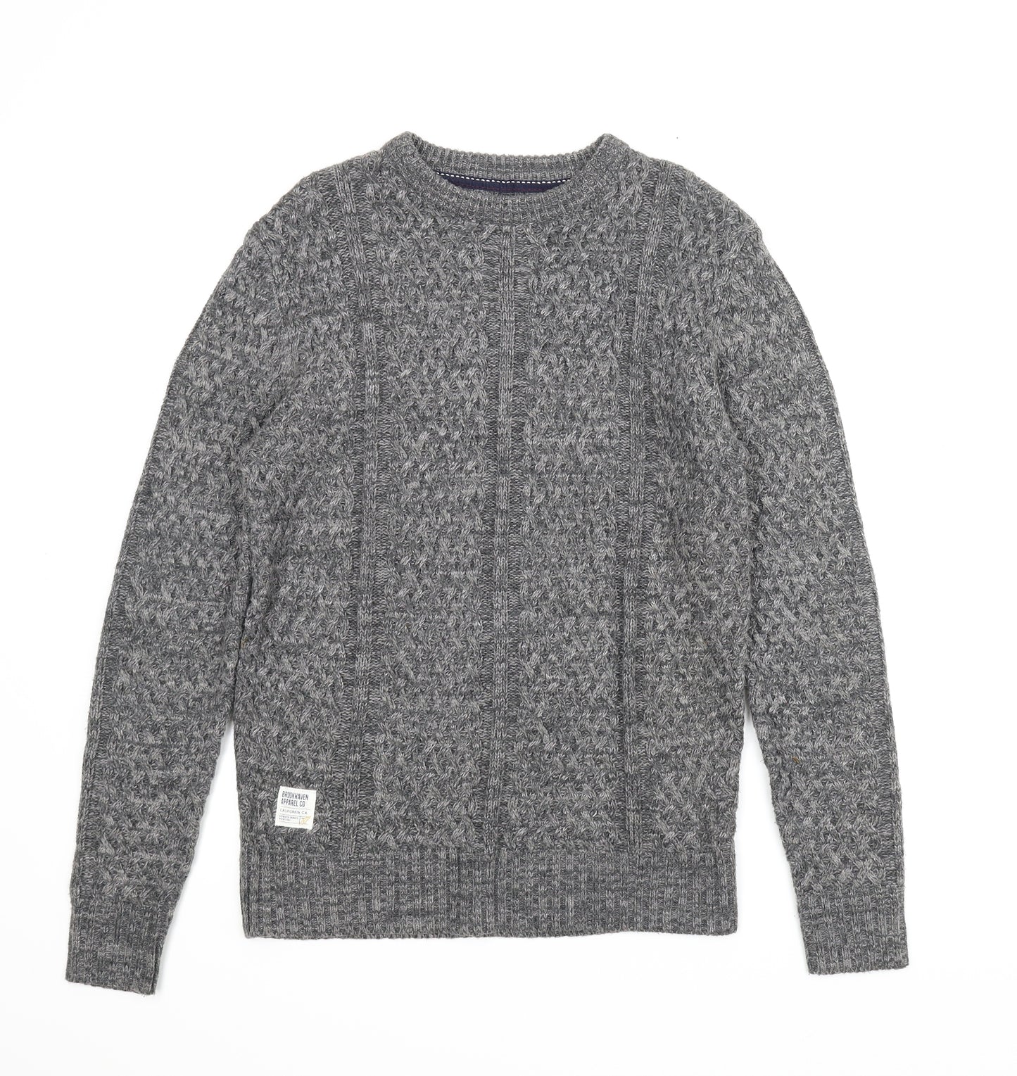 Brookhaven Mens Grey   Pullover Jumper Size S