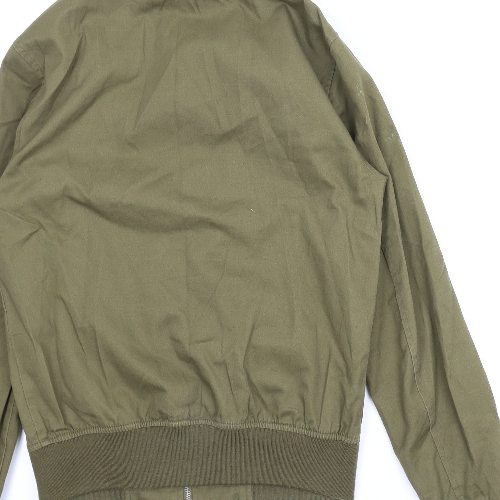 New Look Mens Green   Bomber Jacket Coat Size XS