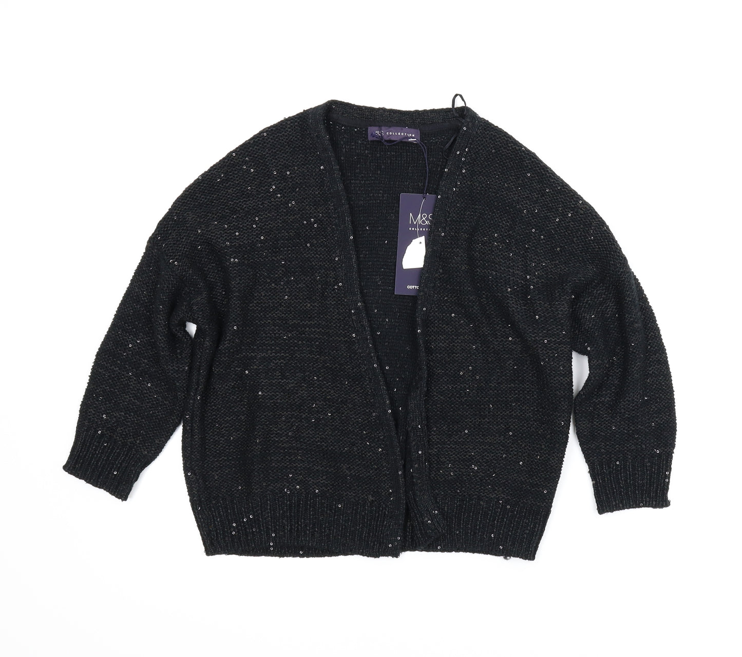M&S Womens Black   Cardigan Jumper Size 10  - Bolero