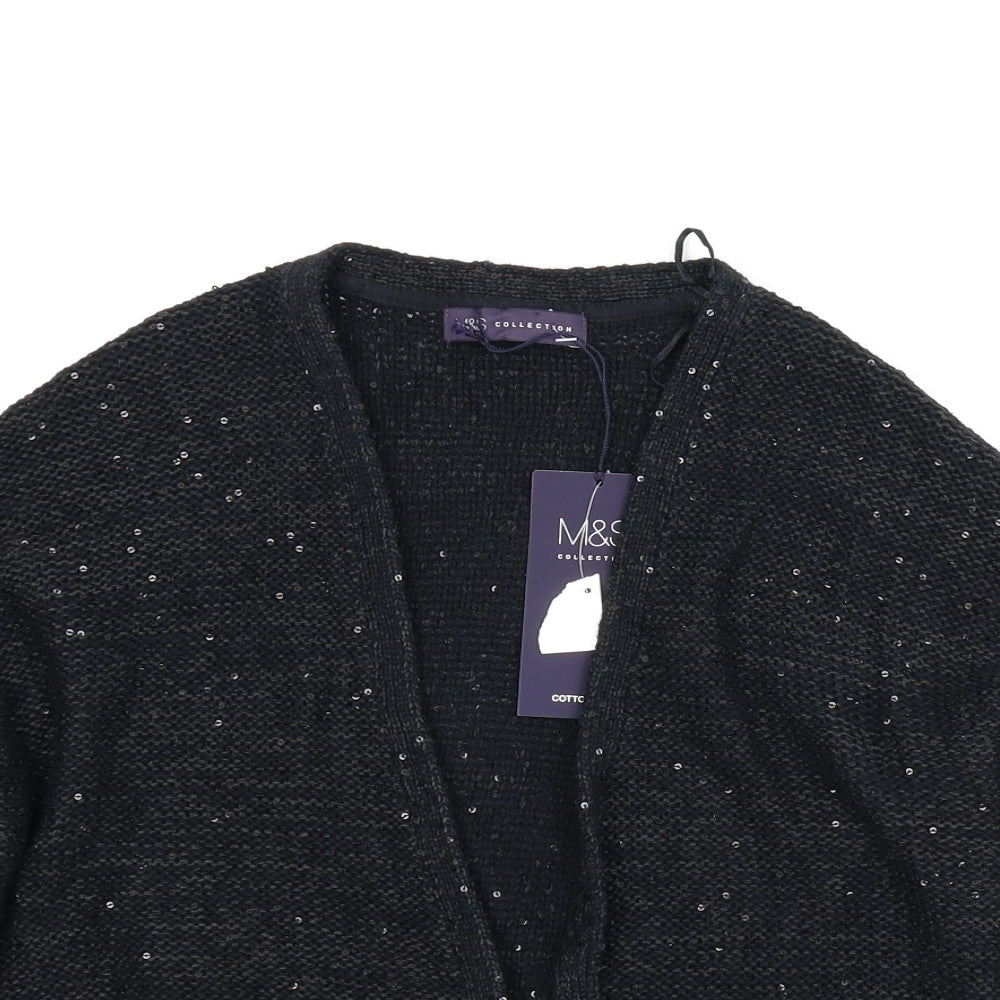 M&S Womens Black   Cardigan Jumper Size 10  - Bolero
