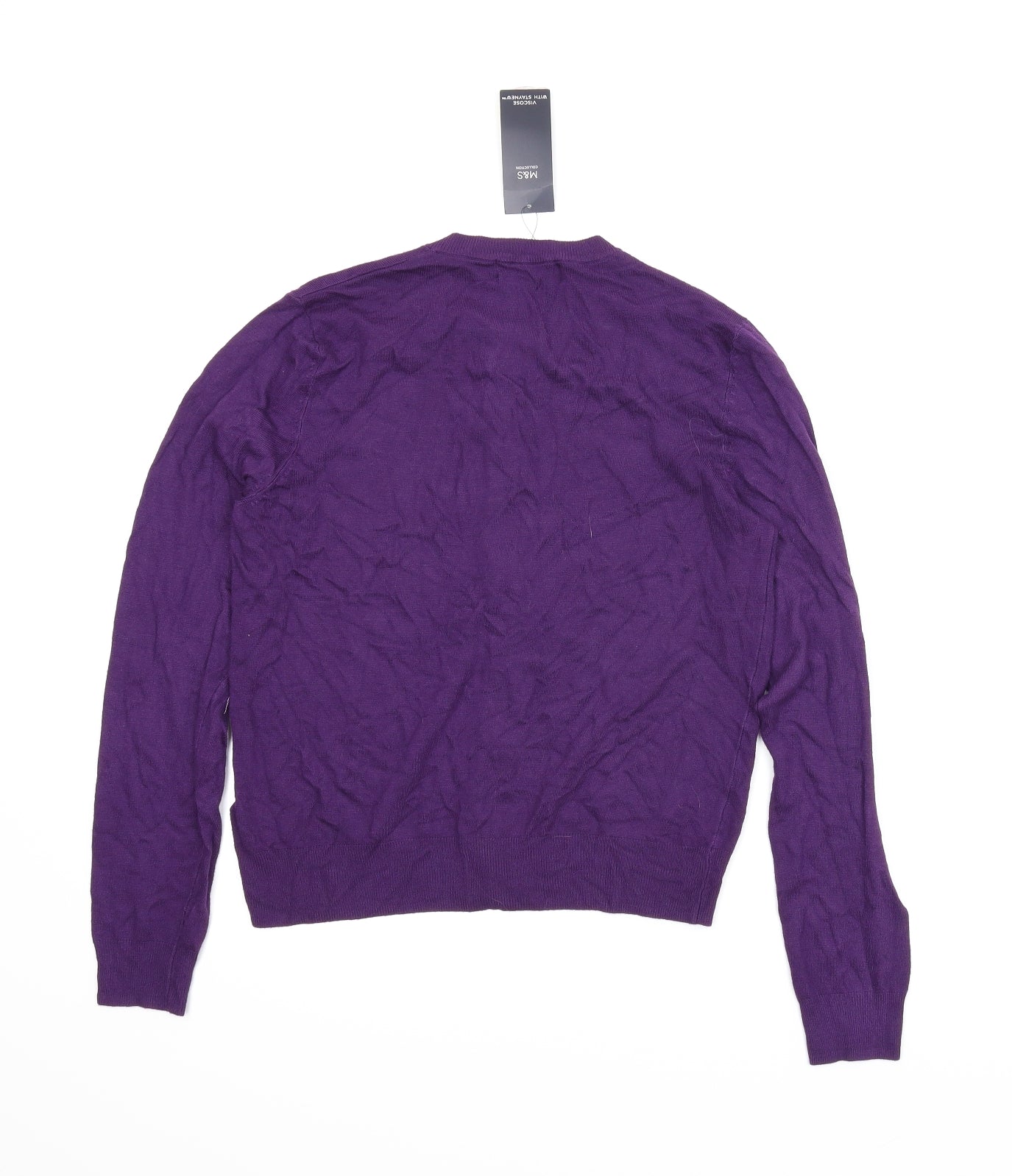 M&S Womens Purple   Cardigan Jumper Size 12