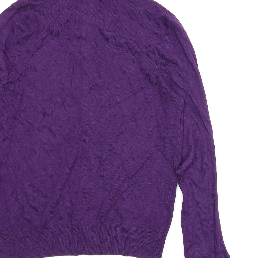 M&S Womens Purple   Cardigan Jumper Size 12