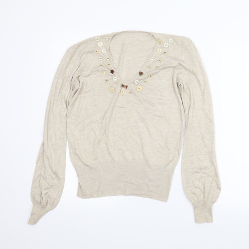 Preworn Womens Beige   Pullover Jumper Size S