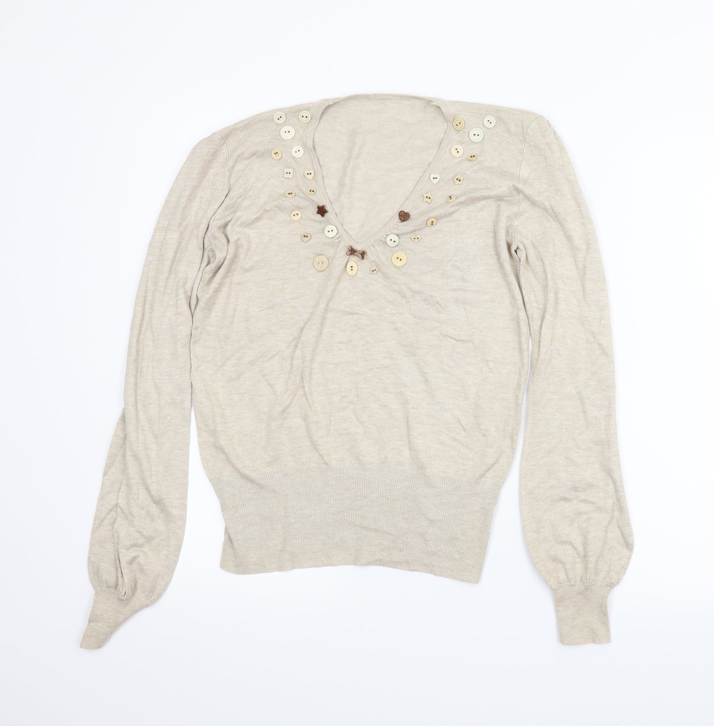 Preworn Womens Beige   Pullover Jumper Size S