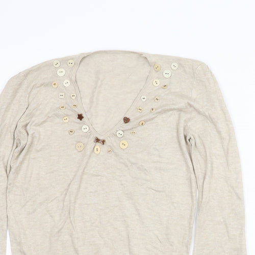 Preworn Womens Beige   Pullover Jumper Size S
