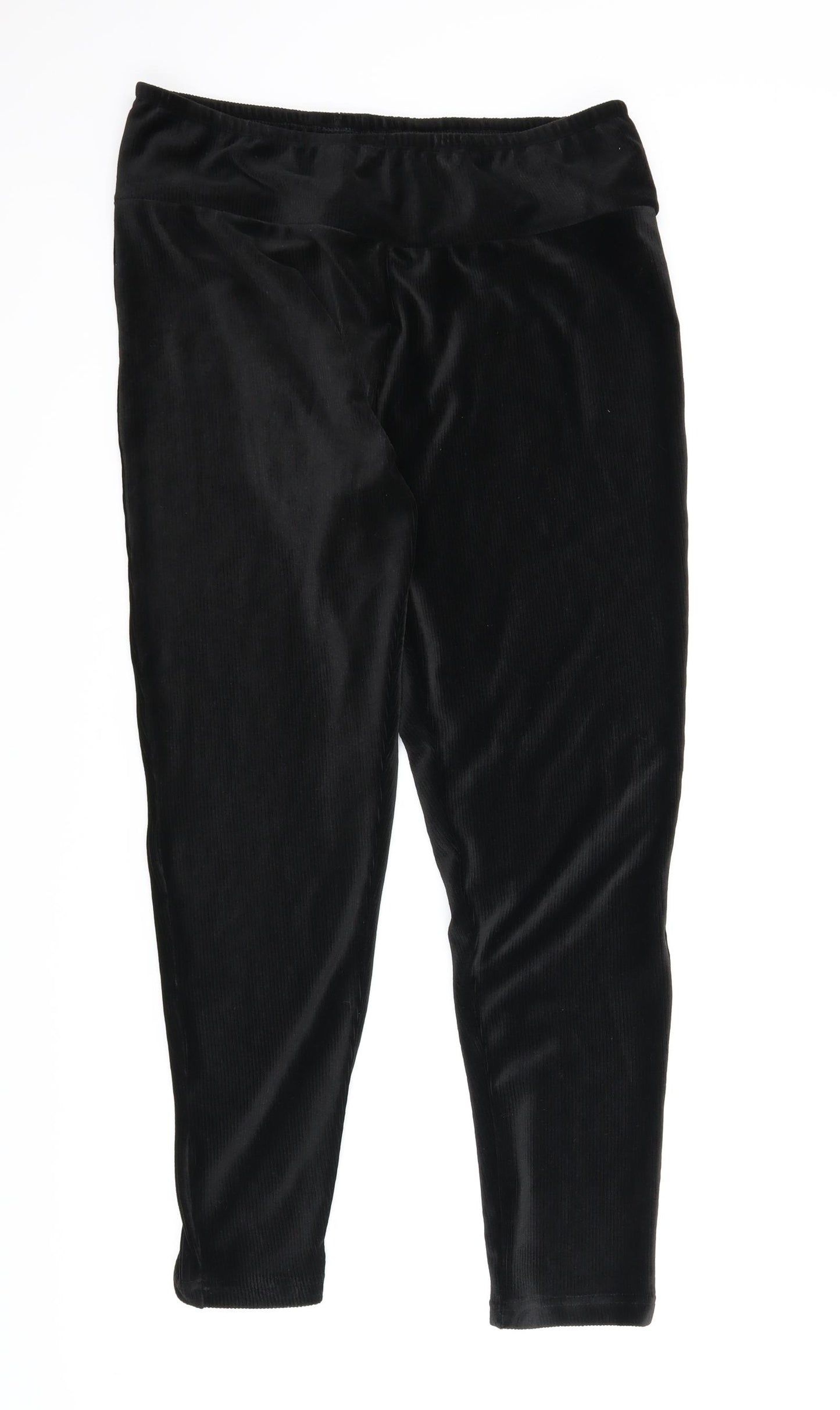 George Womens Black  Corduroy Carrot Leggings Size 16 L25 in