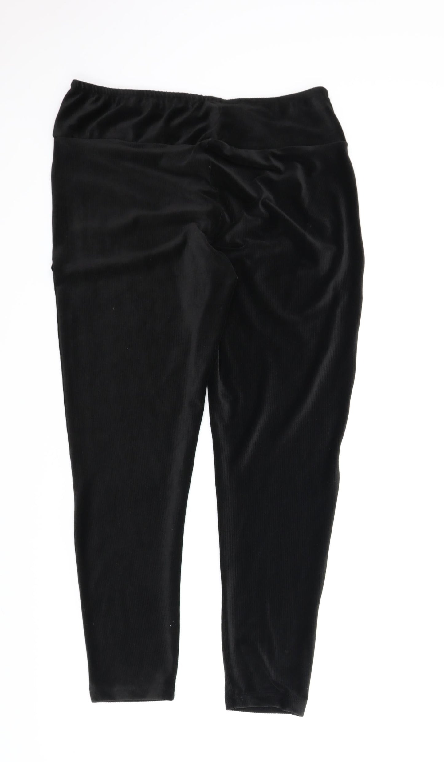 George Womens Black  Corduroy Carrot Leggings Size 16 L25 in
