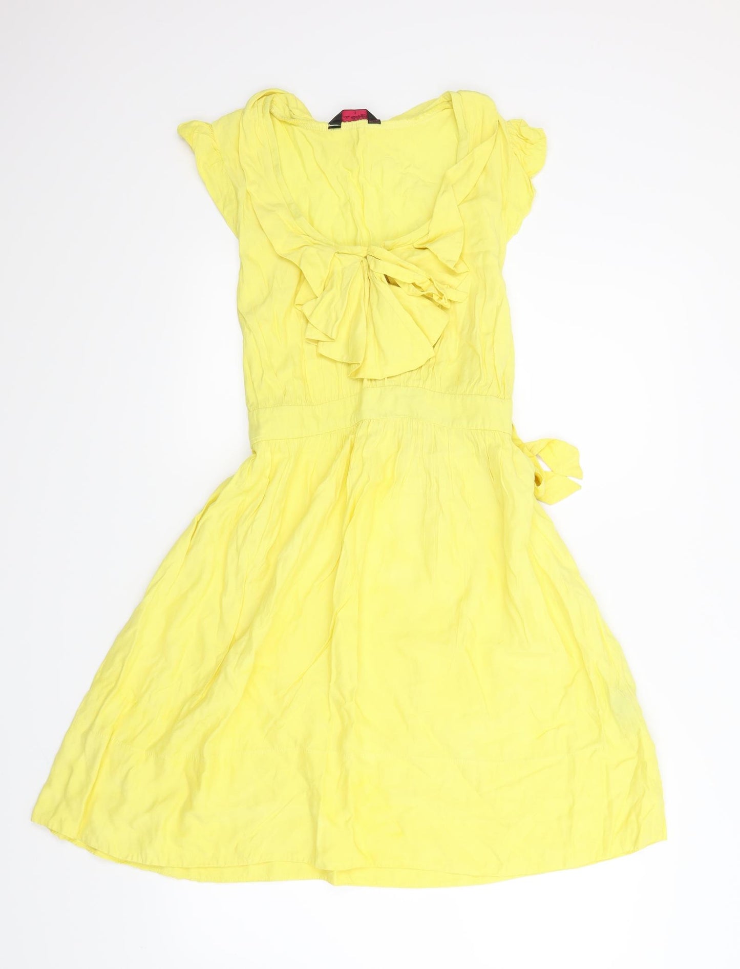 Miss Selfridge Womens Yellow   A-Line  Size 12