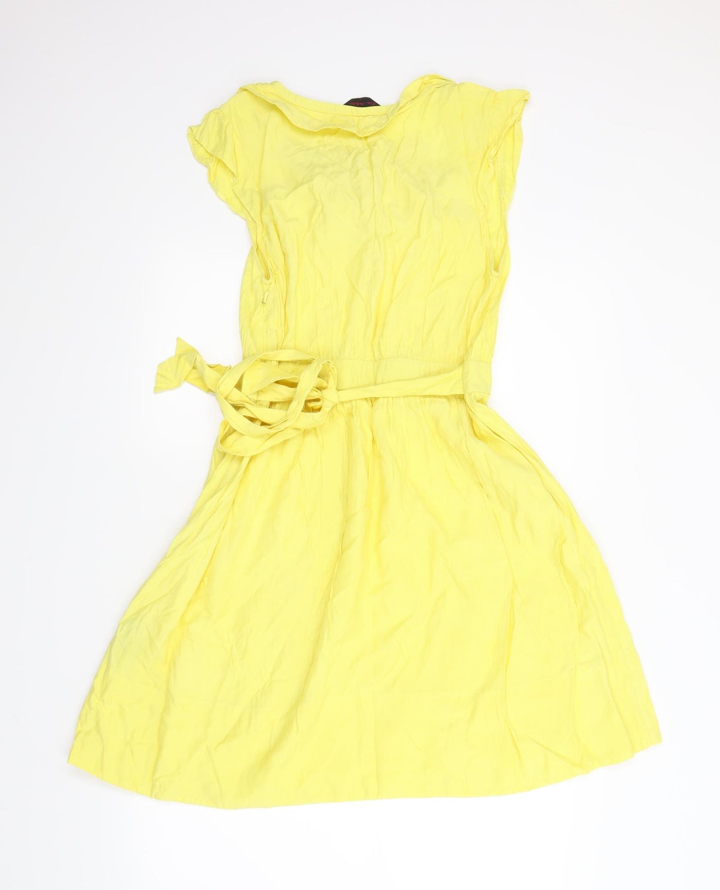 Miss Selfridge Womens Yellow   A-Line  Size 12