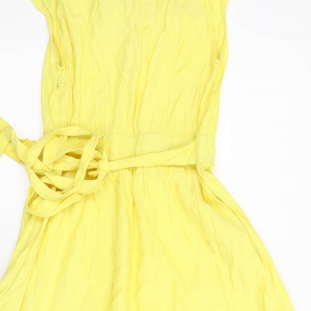 Miss Selfridge Womens Yellow   A-Line  Size 12