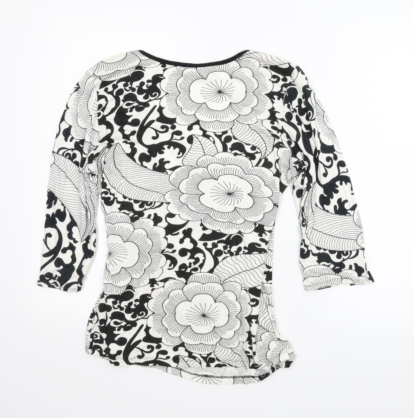 Wallis Womens White Floral  Wrap Blouse Size 18