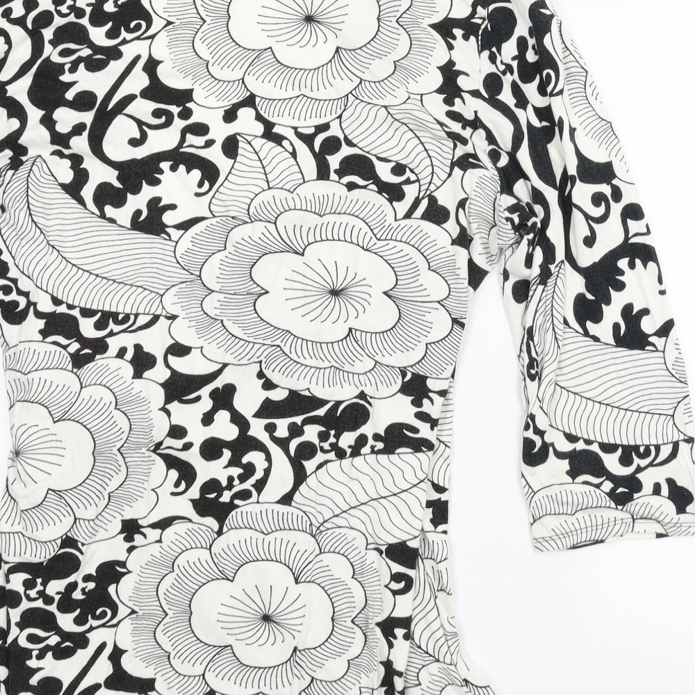 Wallis Womens White Floral  Wrap Blouse Size 18