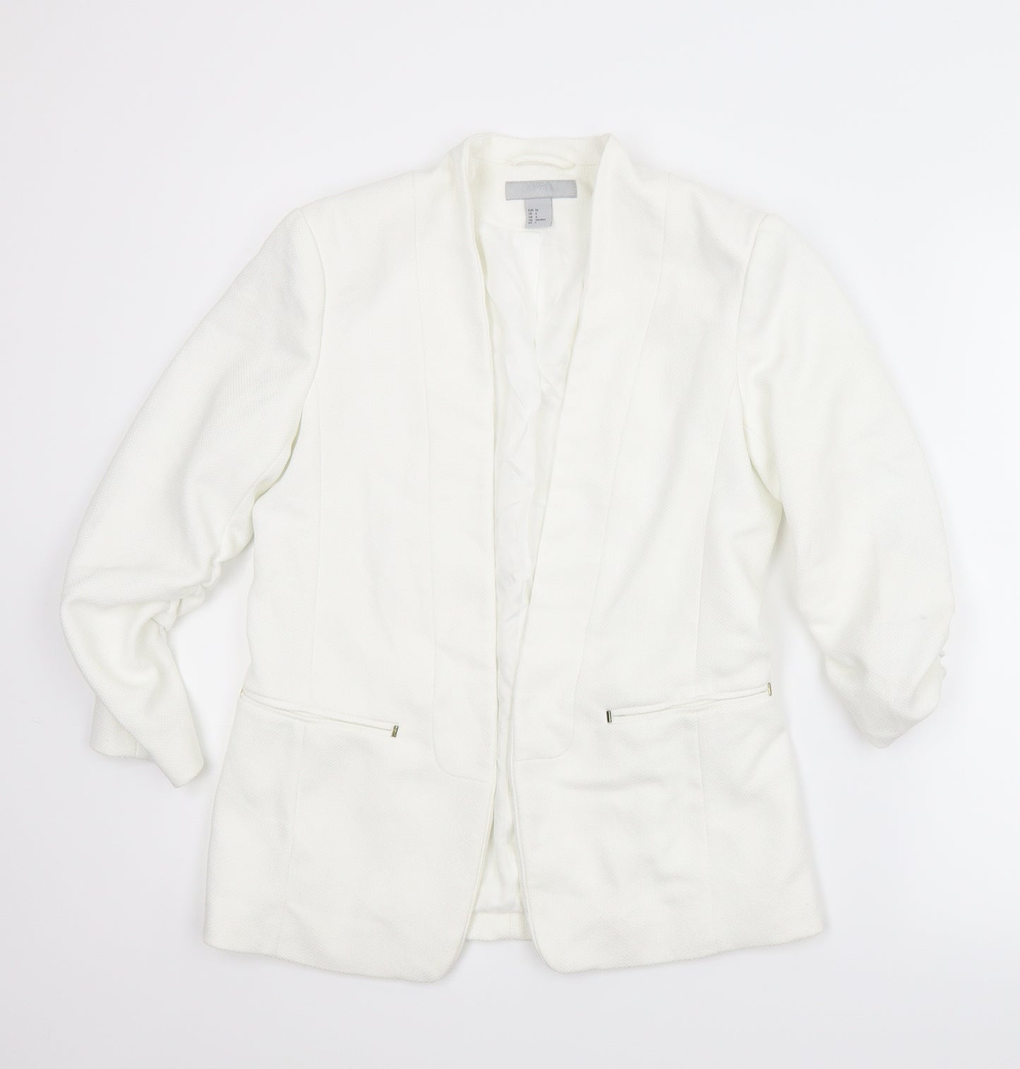 H&M Womens White   Jacket  Size 6  - Chanel jacket