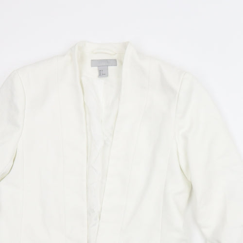 H&M Womens White   Jacket  Size 6  - Chanel jacket