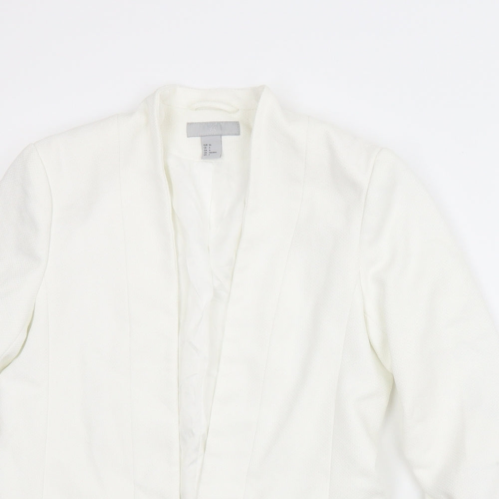 H&M Womens White   Jacket  Size 6  - Chanel jacket