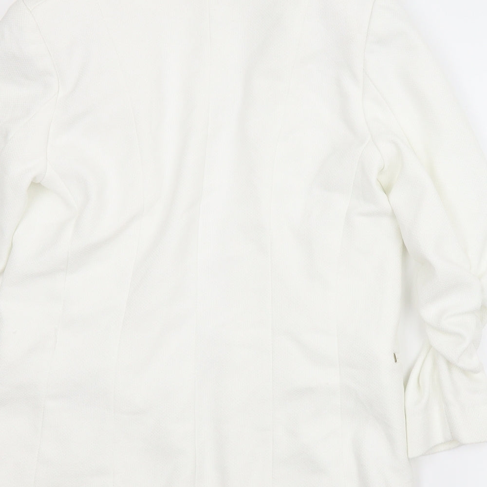 H&M Womens White   Jacket  Size 6  - Chanel jacket