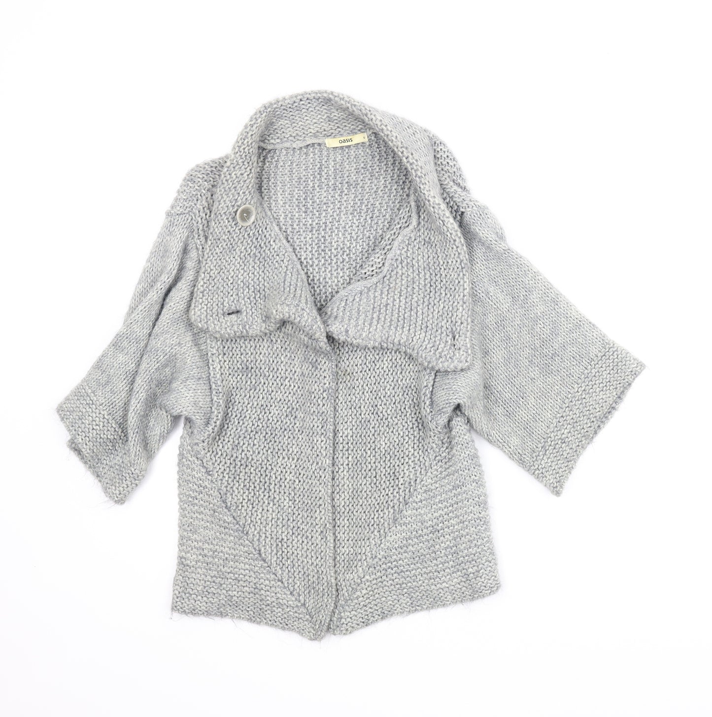 Oasis Womens Grey   Cardigan Jumper Size S