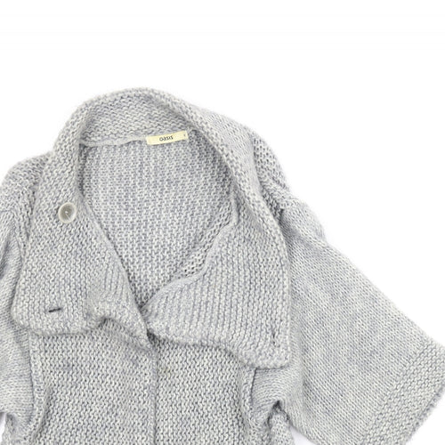 Oasis Womens Grey   Cardigan Jumper Size S