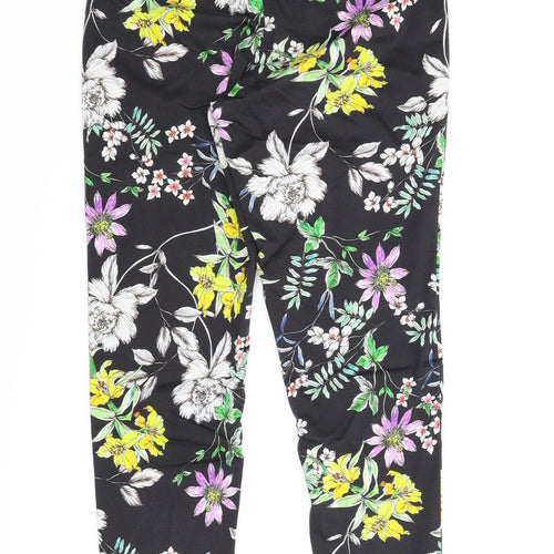 H&M Womens Multicoloured Floral  Pedal Pusher Trousers Size 8 L26 in