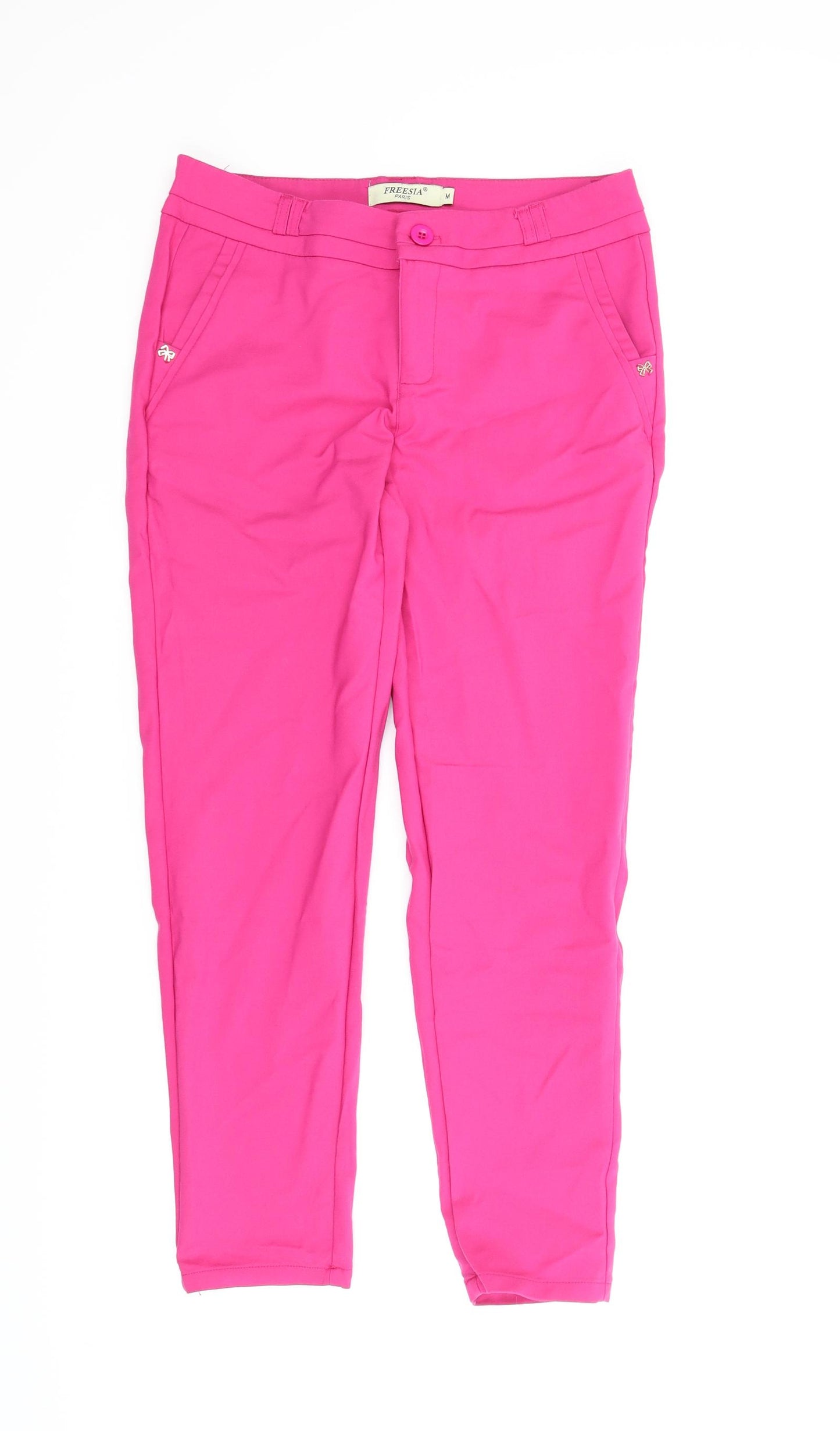 Freesia Womens Pink   Chino Trousers Size M L23 in