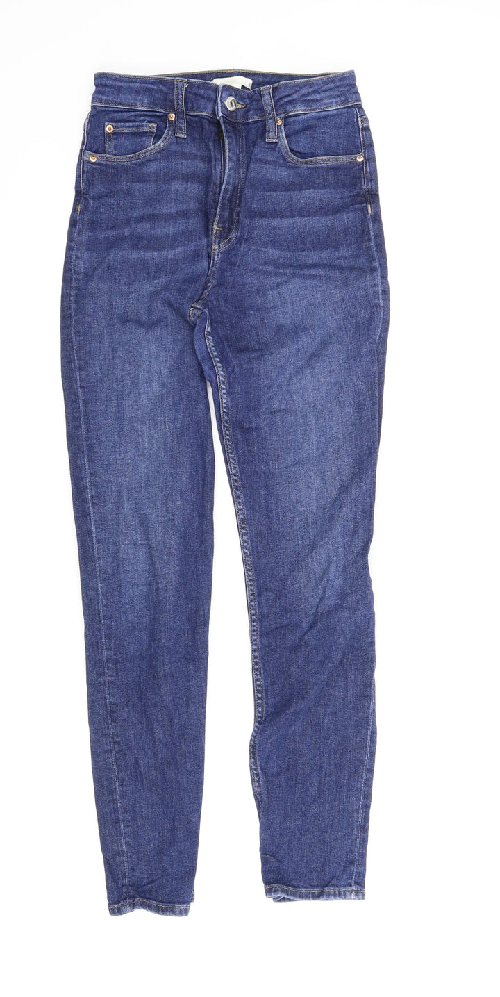 H&M Womens Blue Denim Skinny Jeans Size 6 L28 in