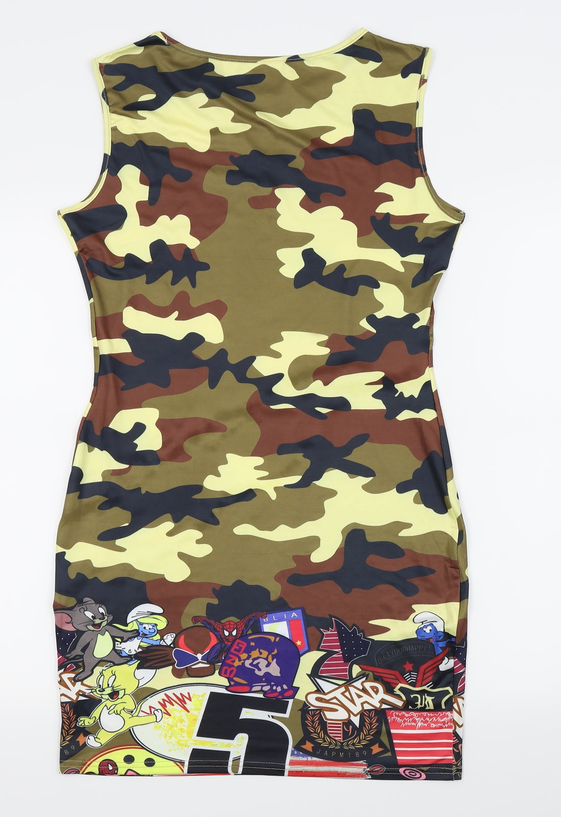 Preworn Womens Multicoloured Camouflage  Fit & Flare  Size 6