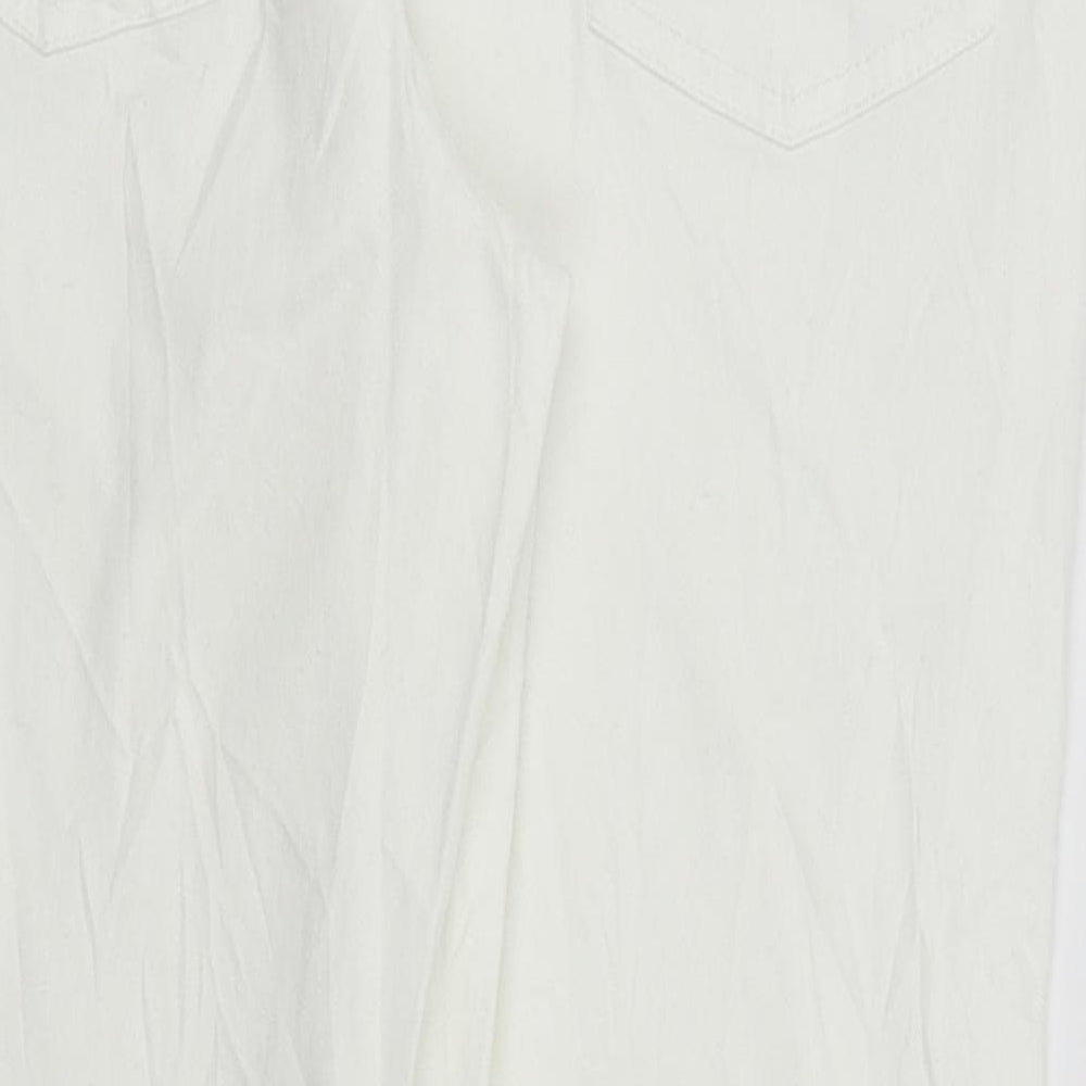 Wallis Womens White   Capri Jeans Size 10 L21 in